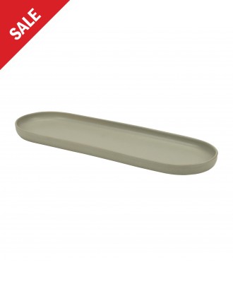 Platou ceramic, 35x11 cm, Mira Light Grey - VILLACER